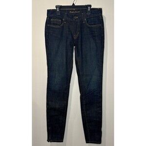 Ralph Lauren Black Label Jeans Style 342 Dark Wash Ankle Zippers Size 27 EUC!!!